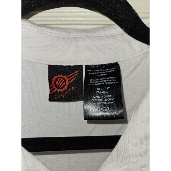 MAD Engine L Romper Short Sleeve Shorts American Flag Nerd Red White Blue July 4 - Picture 3 of 3